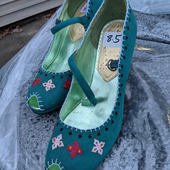 Women's Sam Edelman Torquise Blue Heels 8.5M NWOT - Picture 5 of 6